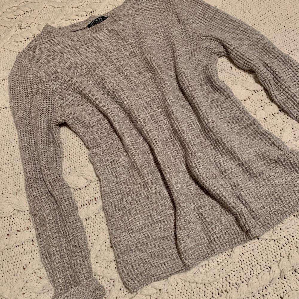 Cotton On grey waffle knit sweater